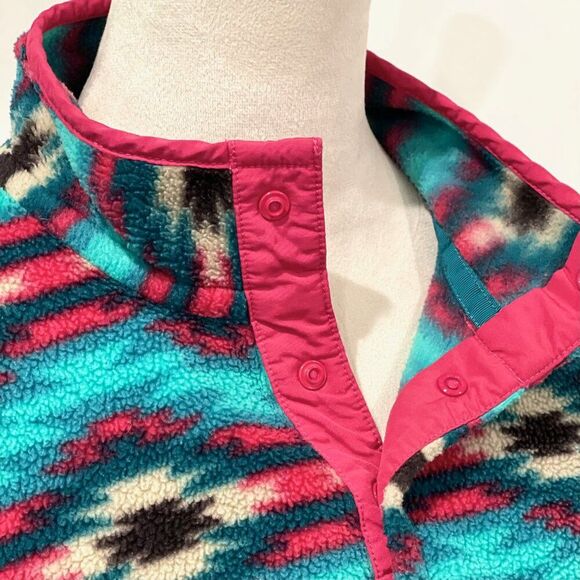 Patagonia Synchilla Pullover Fleece In Wild Desert Aztec Tribal Winter Jacket-S - Picture 8 of 11